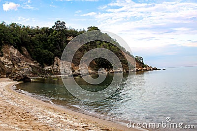 Black sea before the storm. Nature composition. Stock Photo