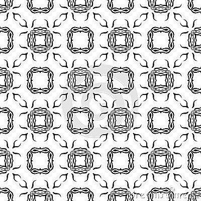Black Seamless Pattern On White Background With Elements Geometric Abstract Creation Graphic Resources Useful Design Stock Photo