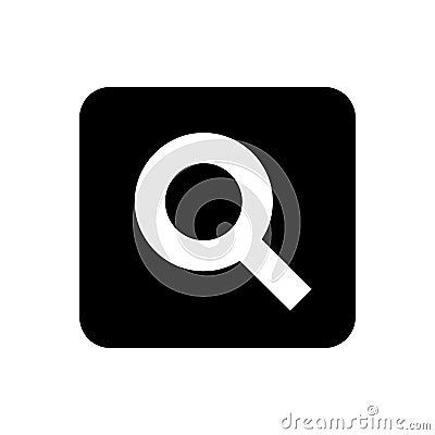Black Search symbol for banner, general design print and websites. Stock Photo