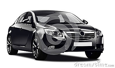 black sedan Stock Photo