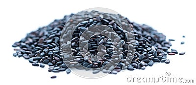 Black Sesame isolated on white Stock Photo