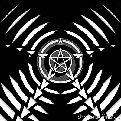 Black Shapes Illustrations Abstract Backgrounds. Witchcraft Stock Photo