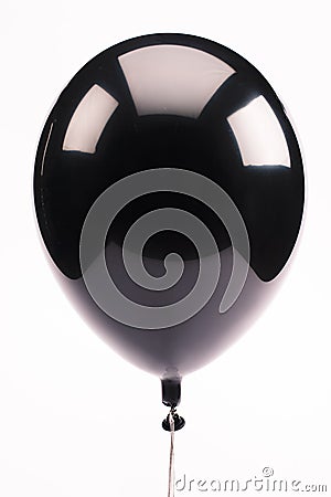 Black and shiny balloon isolated on Stock Photo