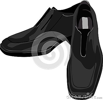 Black shoes Vector Illustration