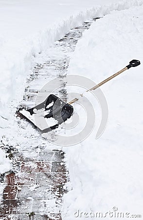 Black shovel Stock Photo