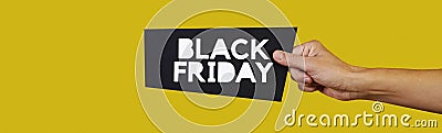 Black sign with the text black friday, banner format Stock Photo