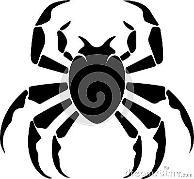 arthropod Black Silhouette Generative Ai Vector Illustration