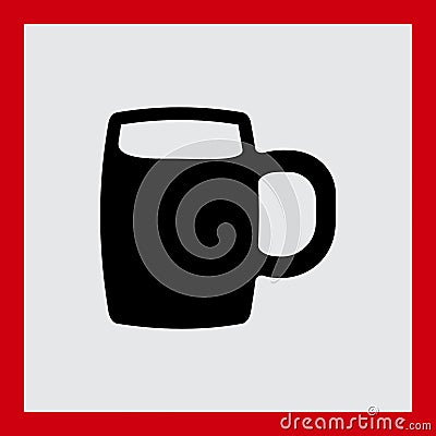 silhouette of beer mug Stock Photo