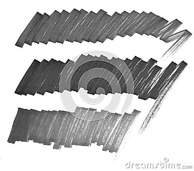 The black silhouette line marker on white background Stock Photo