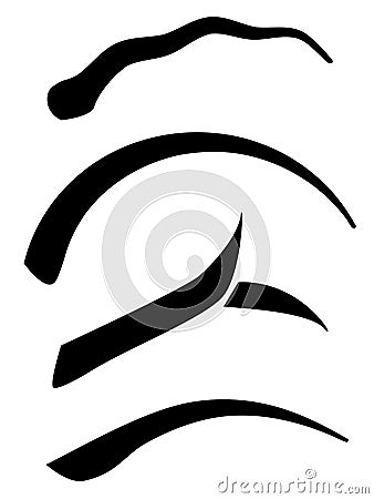 Modern eyebrow shapes Vector Illustration