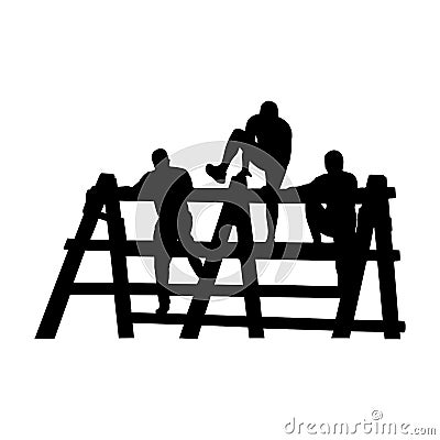 Obstacle race Vector Illustration