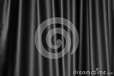 Black Silk Curtains texture Stock Photo