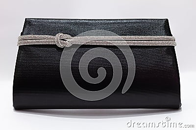 Black simplistic and beautiful women purse. Editorial Stock Photo