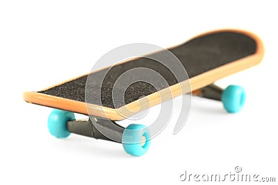 Black skateboard isolated on white Stock Photo