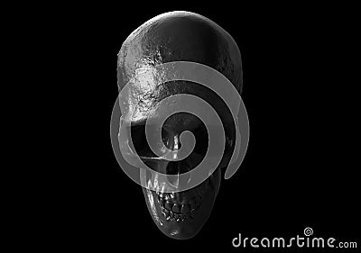 Black Skull Isolated Stock Photo