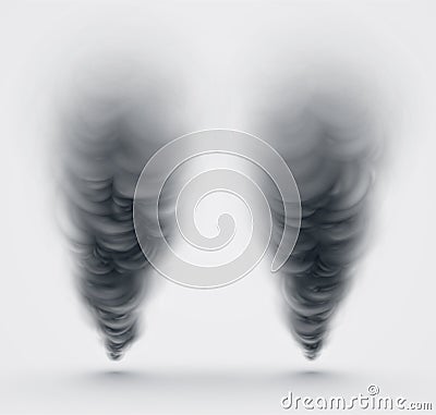 Black Smoke Vector Illustration