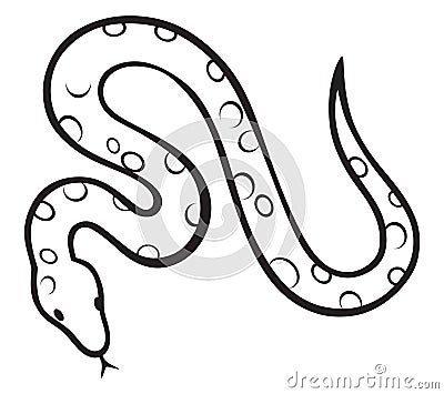 Black snake Vector Illustration