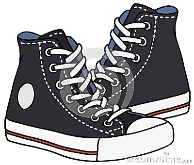 Black Sneakers Stock Vector - Image: 52210799