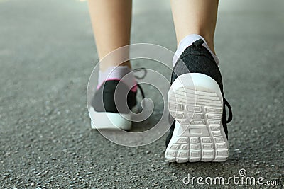 Black sneakers Stock Photo