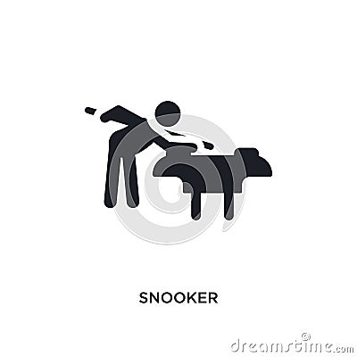black snooker isolated vector icon. simple element illustration from sport concept vector icons. snooker editable logo symbol Vector Illustration