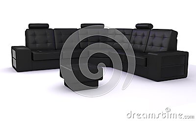 Black sofa Stock Photo