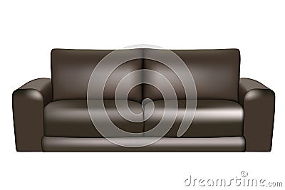 Black sofa Vector Illustration