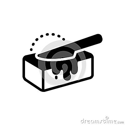 Black solid icon for Butter, spread and culinary Vector Illustration