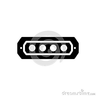 Black solid icon for Grille Surface, grille and grillage Vector Illustration