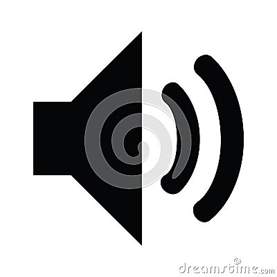 Black Sound audio symbol normal level for banner, general design print and websites. Stock Photo