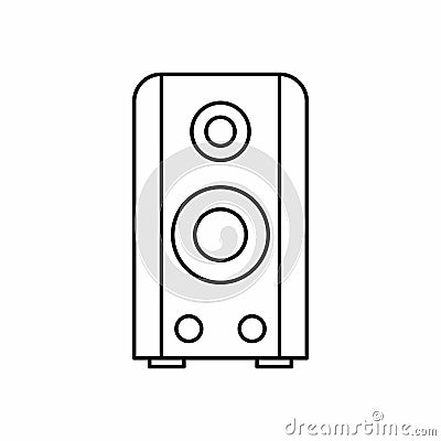 Black sound speaker icon, outline style Vector Illustration