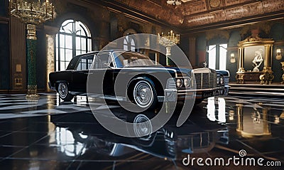 black Soviet luxury car. Stock Photo