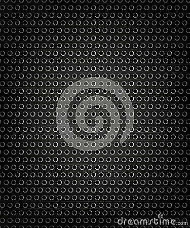 Black speaker grill, metal background Vector Illustration