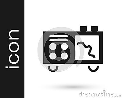 Black Spectrometer icon isolated on white background. Vector Vector Illustration