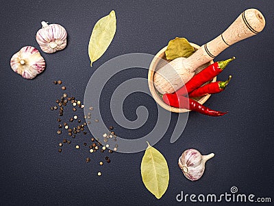 Black spicy background Stock Photo