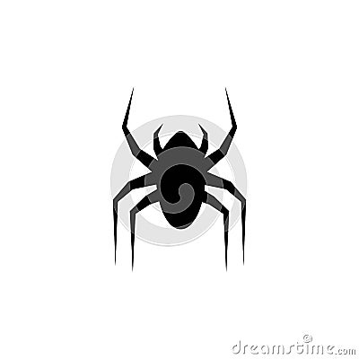 Black Spider logo template vector icon illustration Vector Illustration