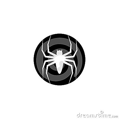 Black Spider logo template vector icon illustration Vector Illustration