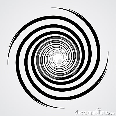Black spiral swirl circle Vector Illustration