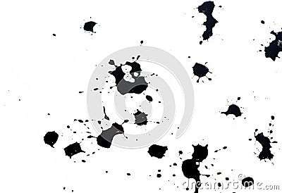 Black splatters Stock Photo