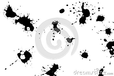 Black splatters Stock Photo