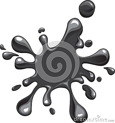 Black splodge Vector Illustration