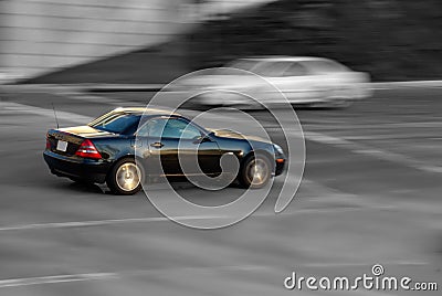 Black Sports Car Stock Photo