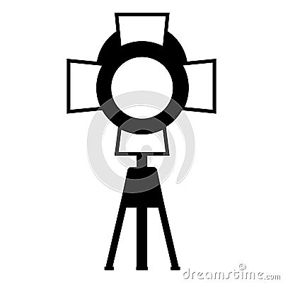 Black spotlight icon Vector Illustration