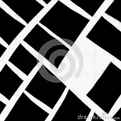 Black squares and rectangles on the dirty and messy white background Stock Photo