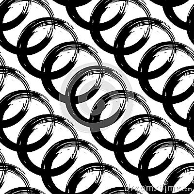 Black Stains seamless pattern. on white background. Stock Photo