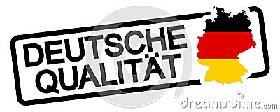 black stamp with text german quality Vector Illustration