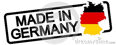 black stamp with text Made in Germany Vector Illustration