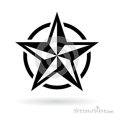 Black star vector shape Vector Illustration