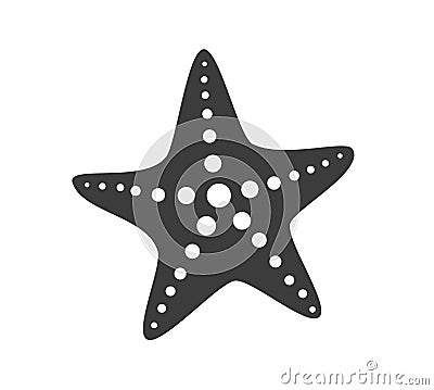 Black starfish icon Vector Illustration