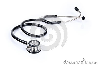 Black stethoscope Stock Photo