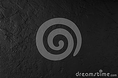 Black stone background, grey cement texture. Top view, flat lay. Stock Photo